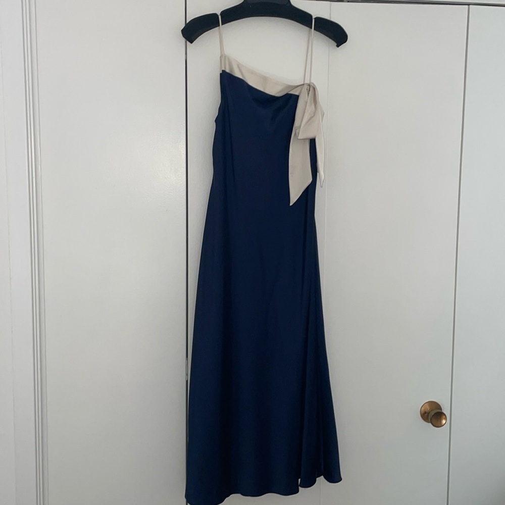 Lauren Ralph Lauren two tone charmeuse satin dress